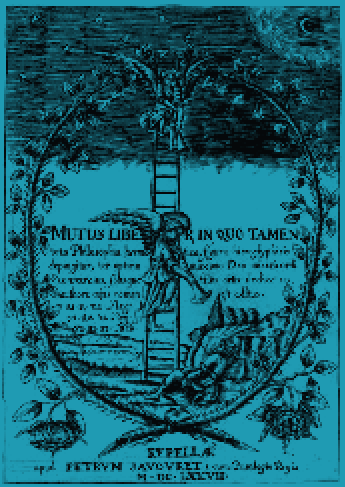 Frontispiece of the Mutus Liber: the philosophers' ladder — the studio as a ladder between matter and work
