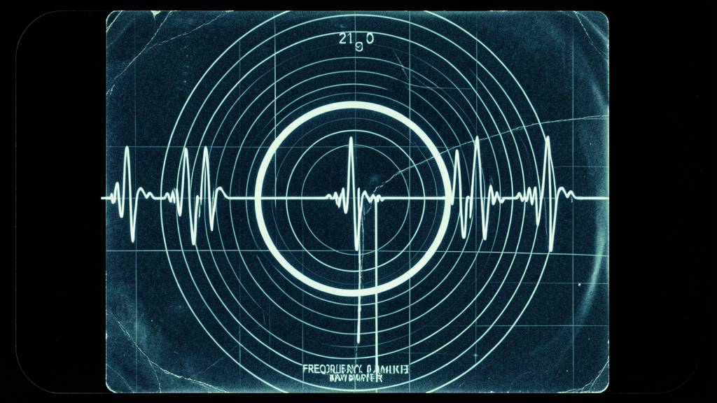 Cyanotype x-ray: sound waves and an oscilloscope